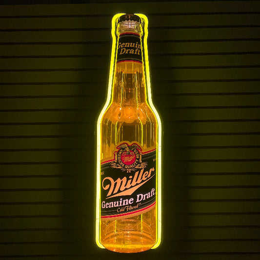 Miller Genuine Draft Bottle Neon Sign