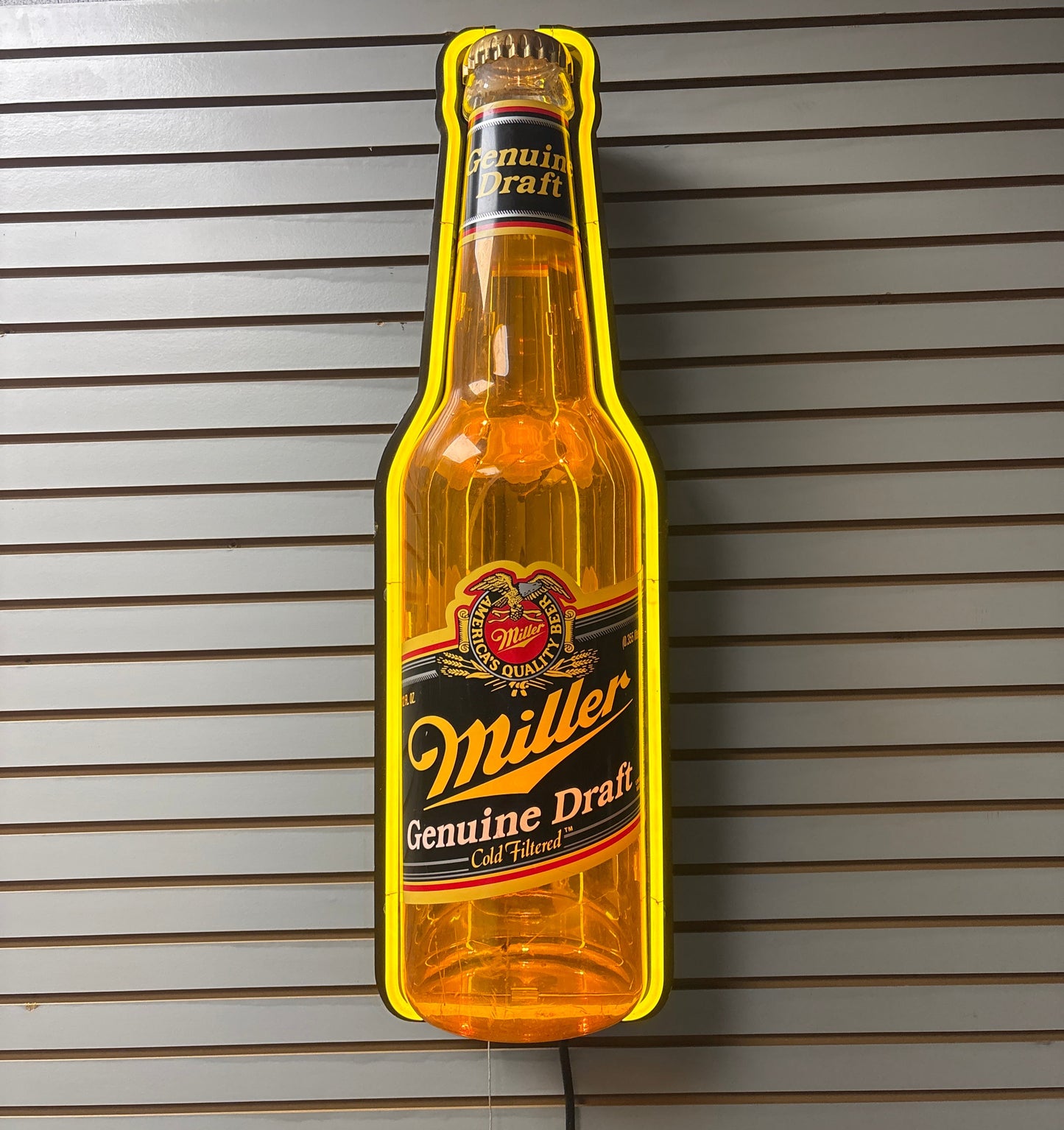 Miller Genuine Draft Bottle Neon Sign