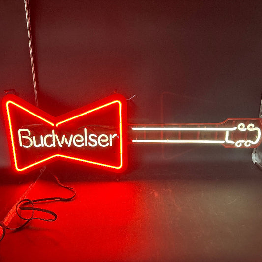 Budweiser Guitar Neon Sign