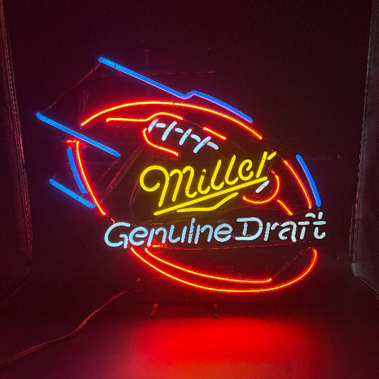 Miller Genuine Draft Football Neon Sign