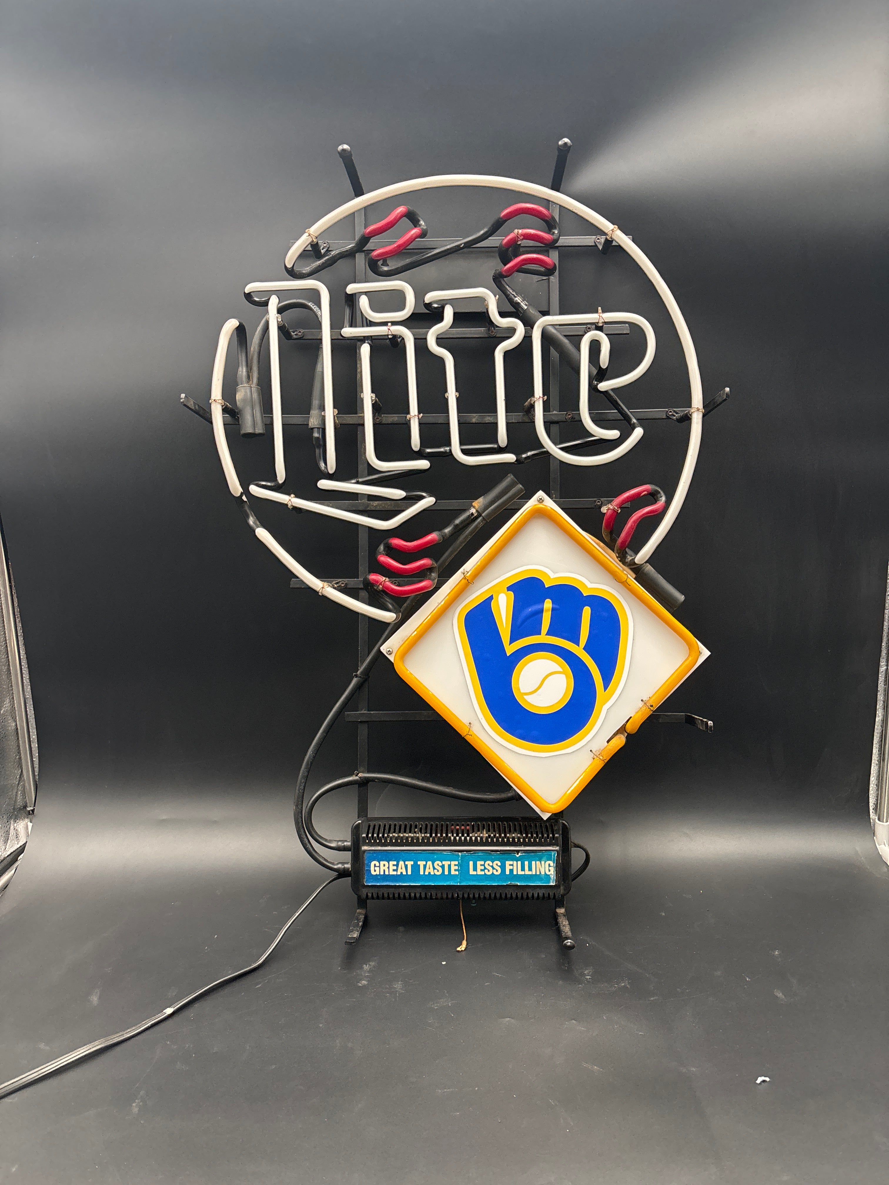 Miller Lite Milwaukee Brewers Baseball Neon Sign – NeonSignRevival