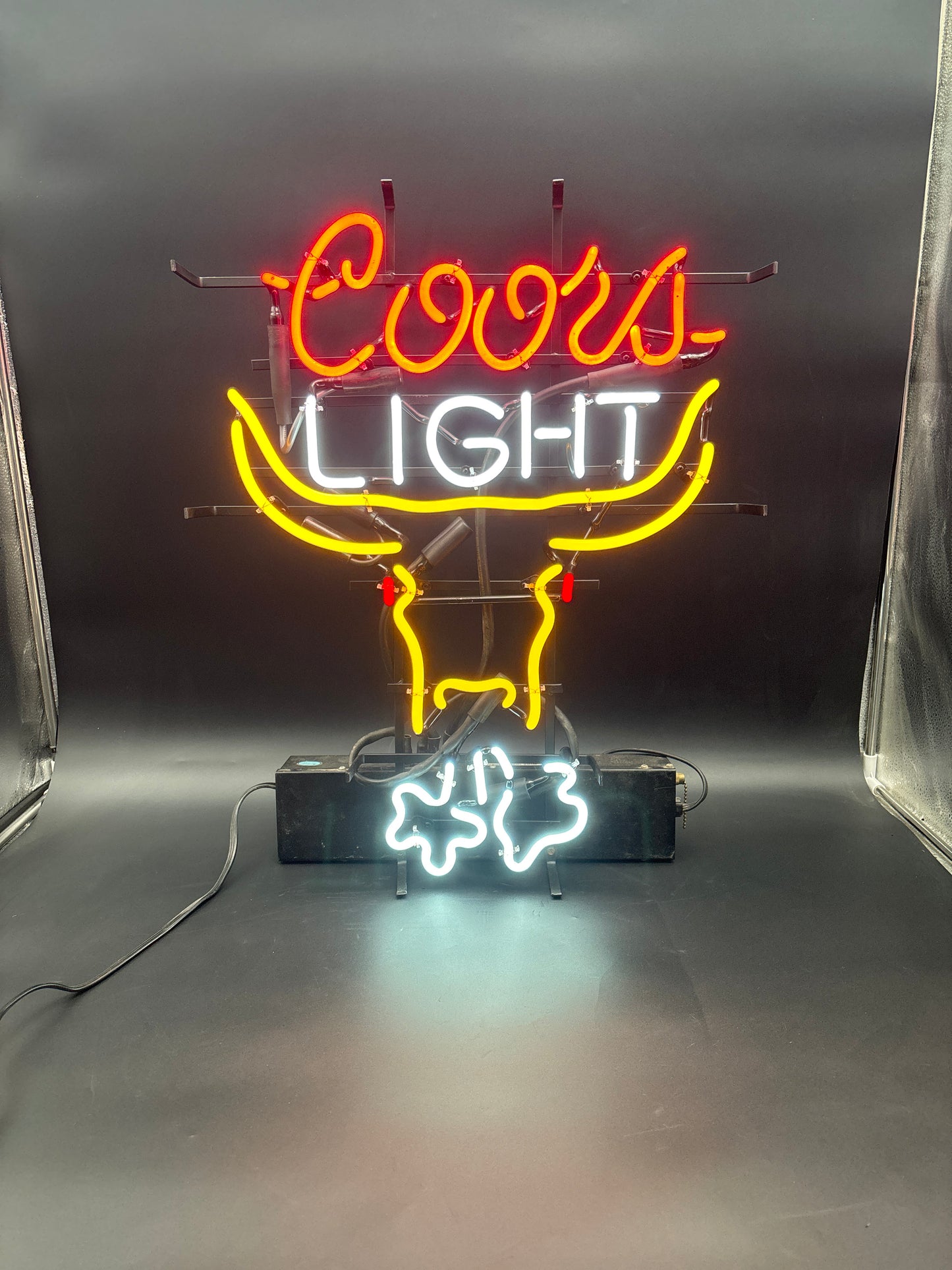 Coors Motion Bull Neon Sign