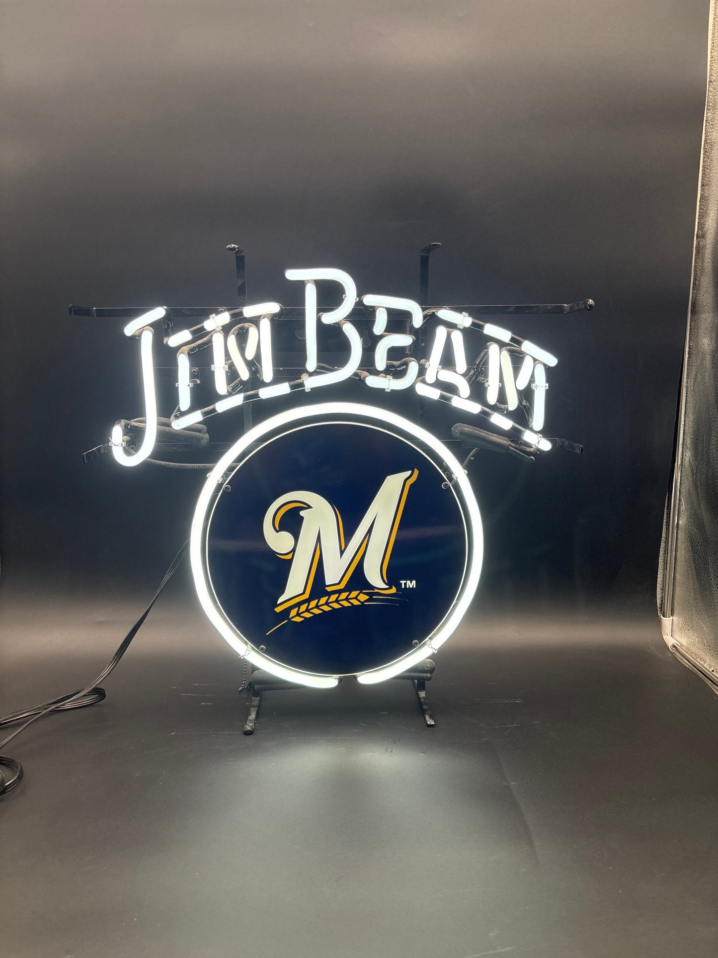 Jim Beam Milwaukee Brewers Neon Sign
