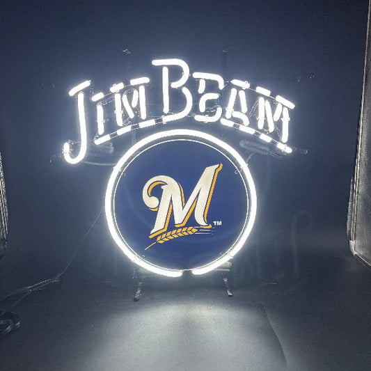 Jim Beam Milwaukee Brewers Neon Sign