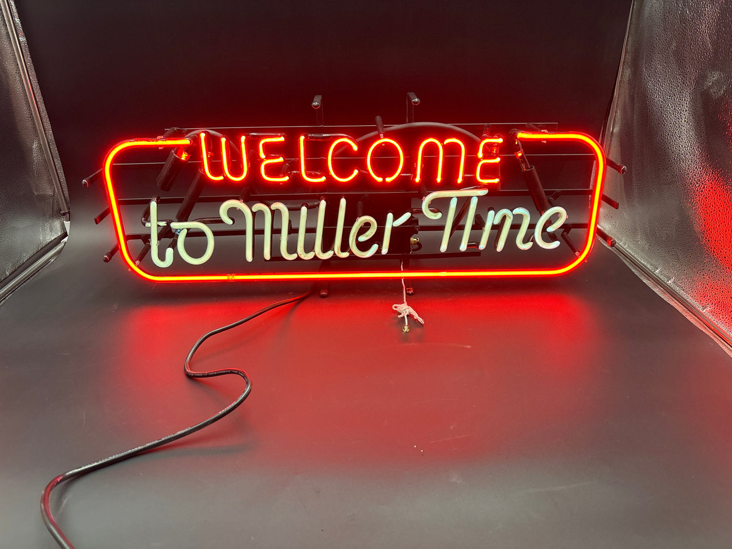 Welcome to Miller Time Neon Sign