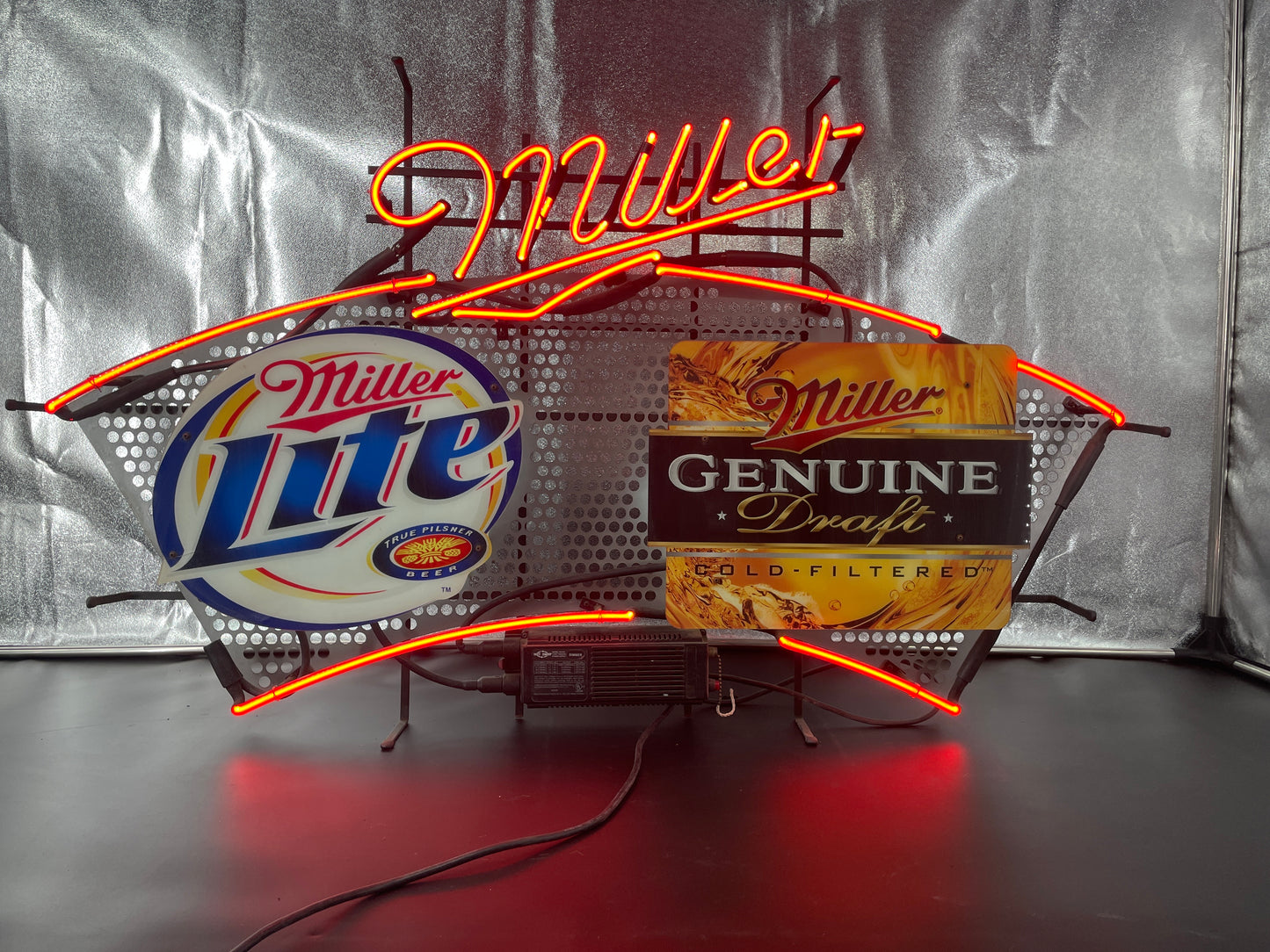 Dual Neon Sign – Miller Lite & Miller Genuine Draft