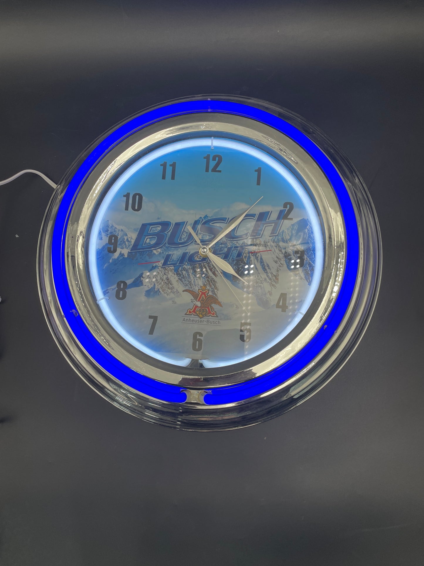 Busch Light Double-Ring Illuminated Clock
