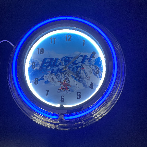 Busch Light Double-Ring Illuminated Clock