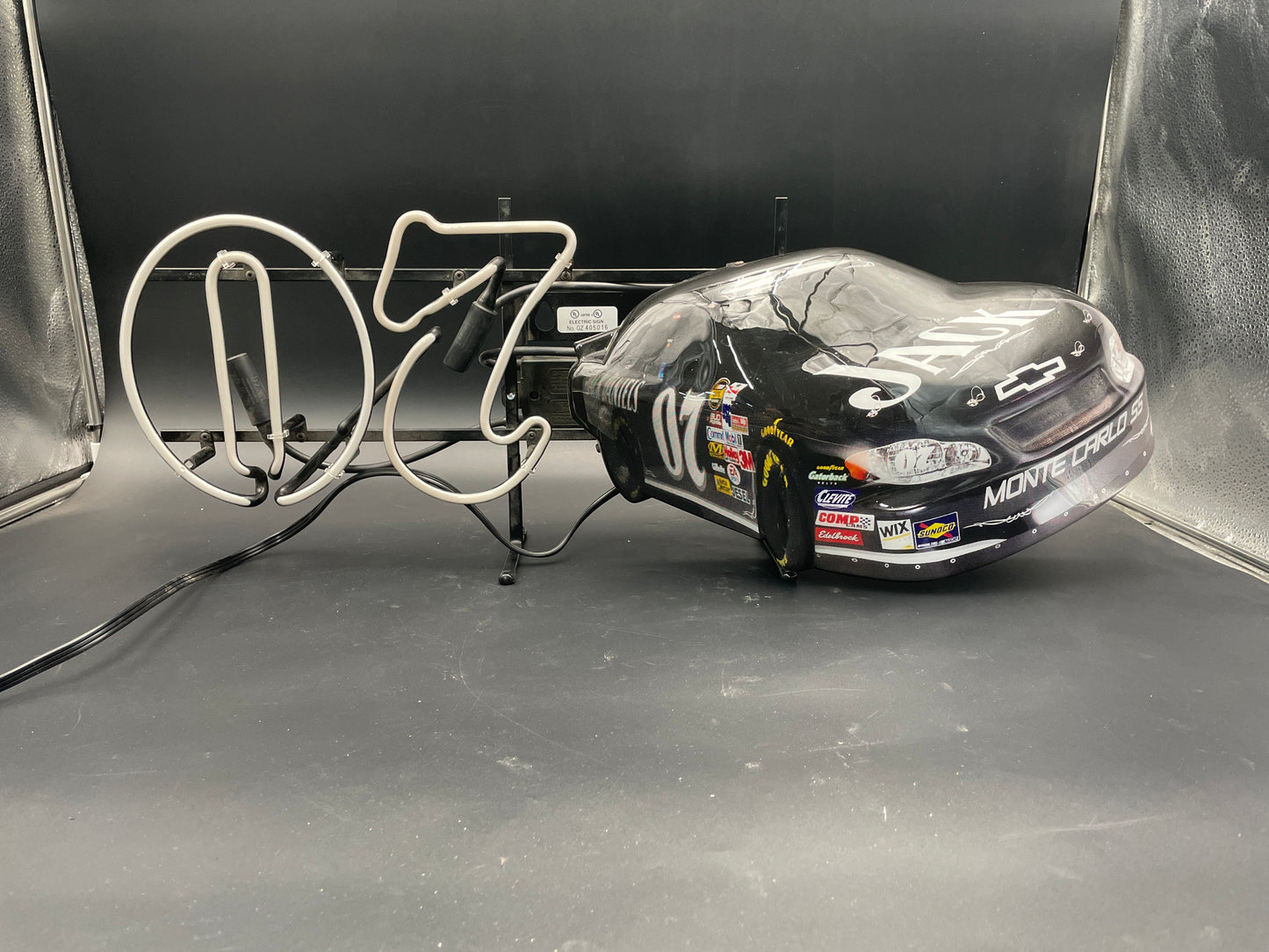Jack Daniel’s NASCAR Neon Sign – #07 Clint Bowyer – 3D Race Car Display