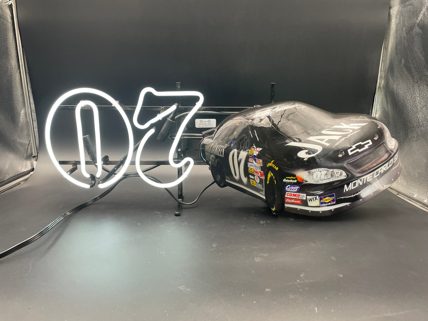 Jack Daniel’s NASCAR Neon Sign – #07 Clint Bowyer – 3D Race Car Display
