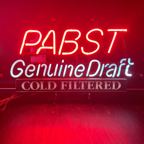 Cold Filtered Plastic for Pabst Genuine Draft Neon Sign Plastic Replacement Panel
