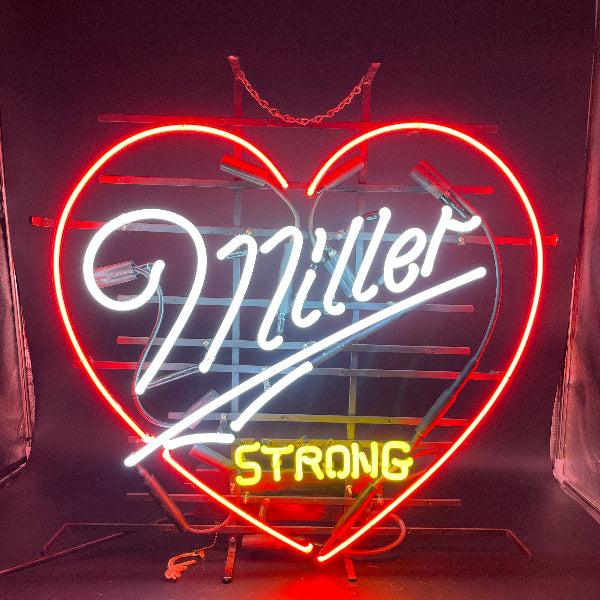 Miller Strong Heart Prototype Neon Sign