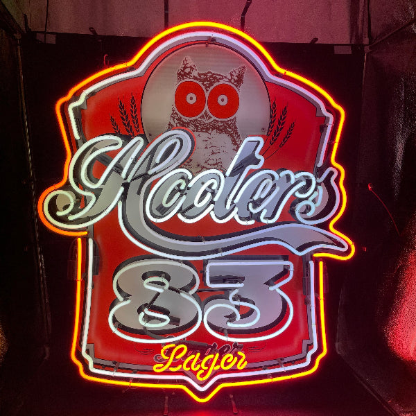 Hooters 83 Lager Neon Sign