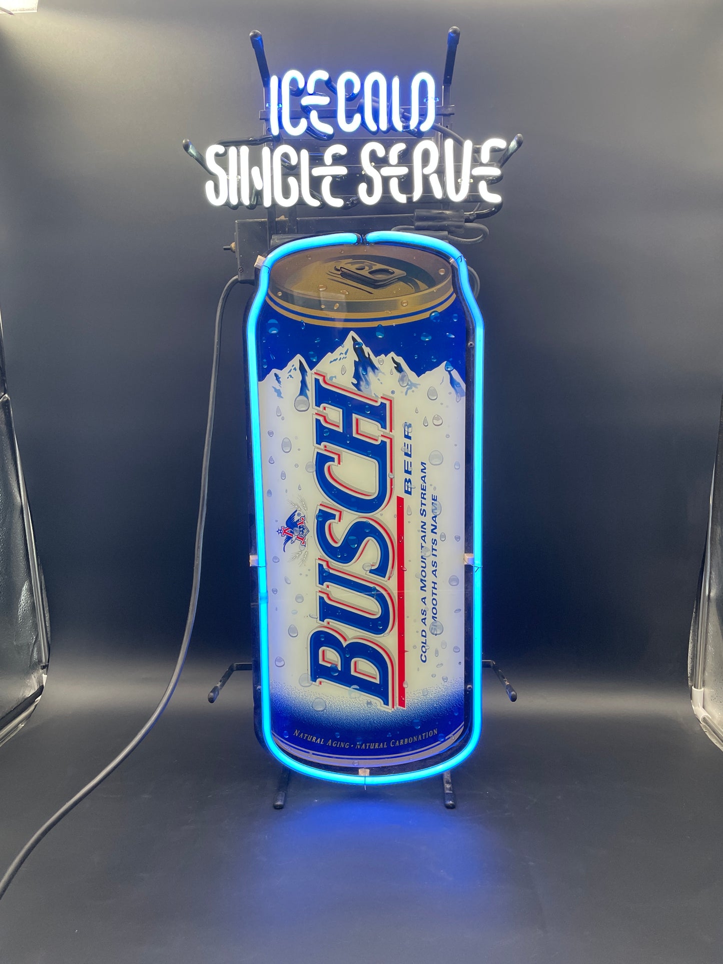 Busch “Ice Cold Single Serve” Neon Sign
