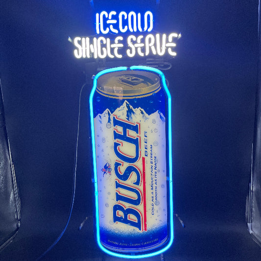 Busch “Ice Cold Single Serve” Neon Sign