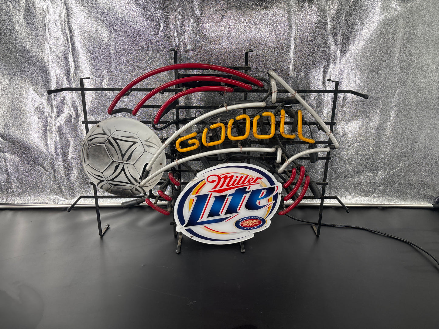 Miller Soccer Goal Neon Sign