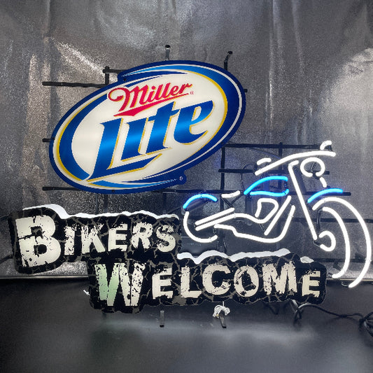 Miller “Bikers Welcome” Neon Sign