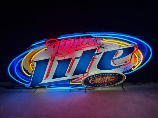 Large Miller Lite Neon Sign