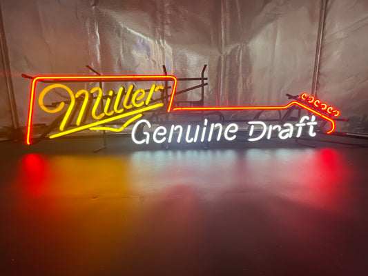 Miller Genuine Draft Guitar Neon Sign