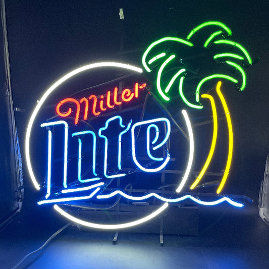 Miller Lite Palm Neon Sign
