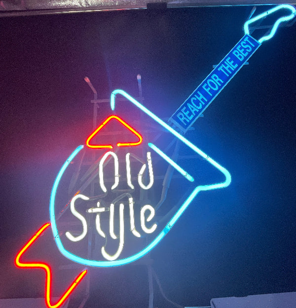 Old Style Guitar Neon Sign