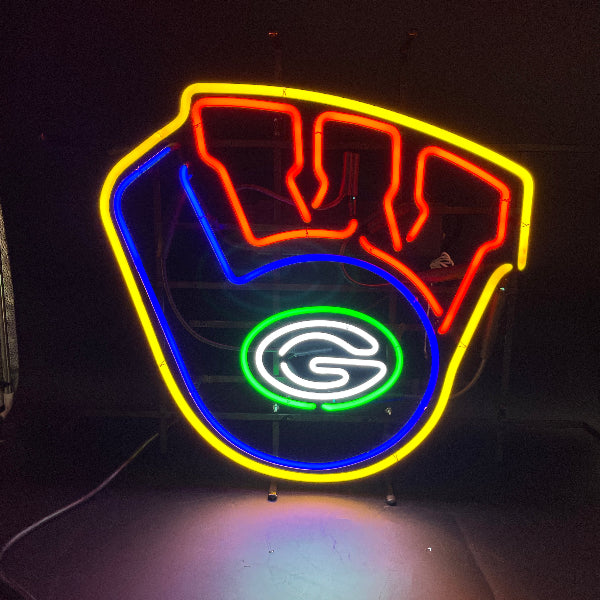 Wisconsin Sports Teams Neon Sign