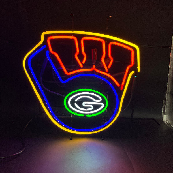Wisconsin Sports Teams Neon Sign