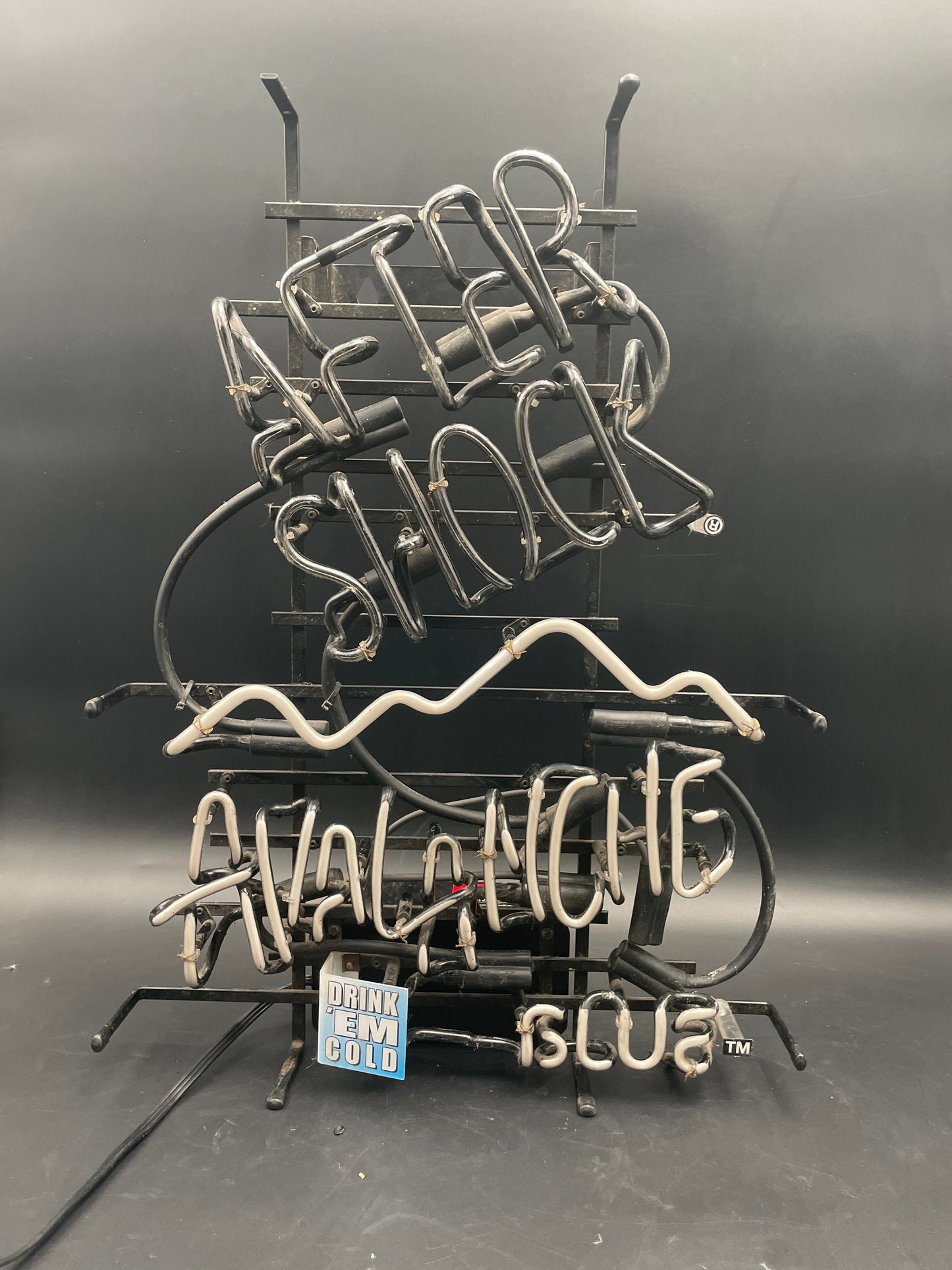 After Shock Avalanche Blue Neon Sign