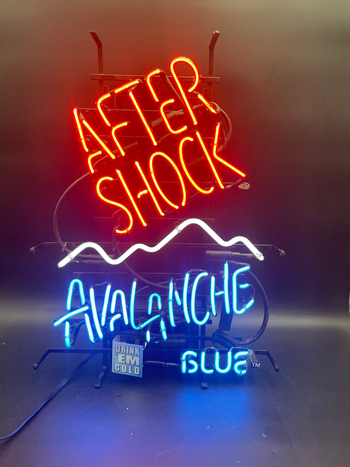 After Shock Avalanche Blue Neon Sign