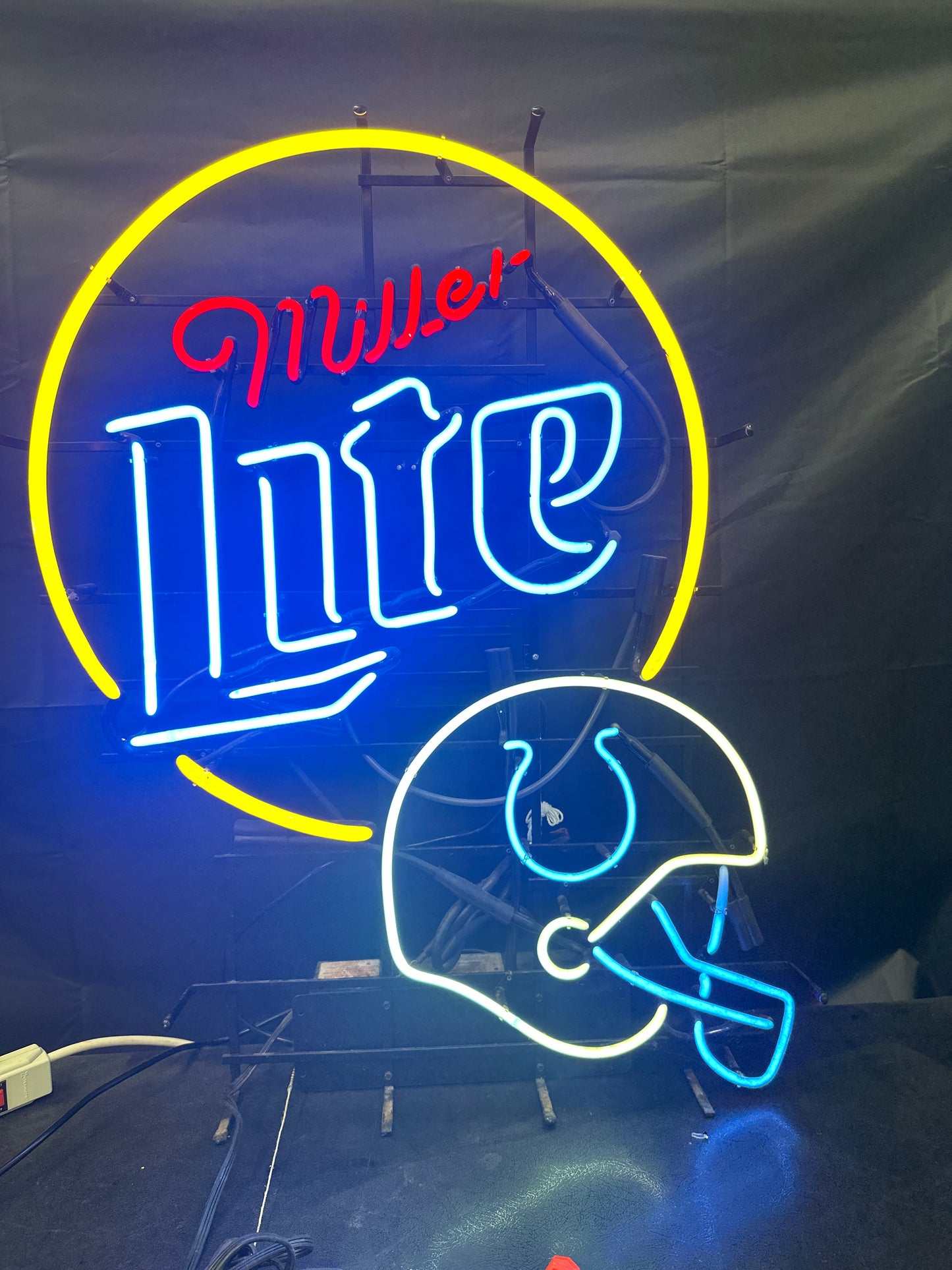 Football Helmet for Indianapolis Colts Miller Lite Replacement Tube - Neon Sign Part