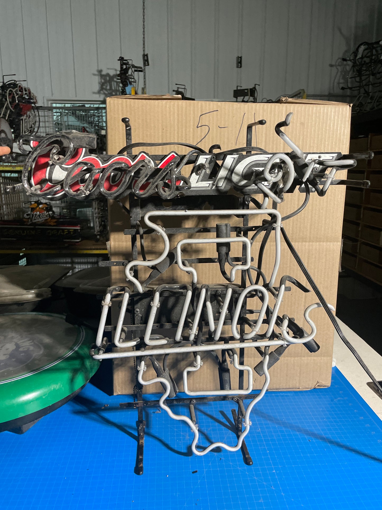 I Double Stroke Word unit for Coors Illinois Replacement Tube - Neon Sign Part