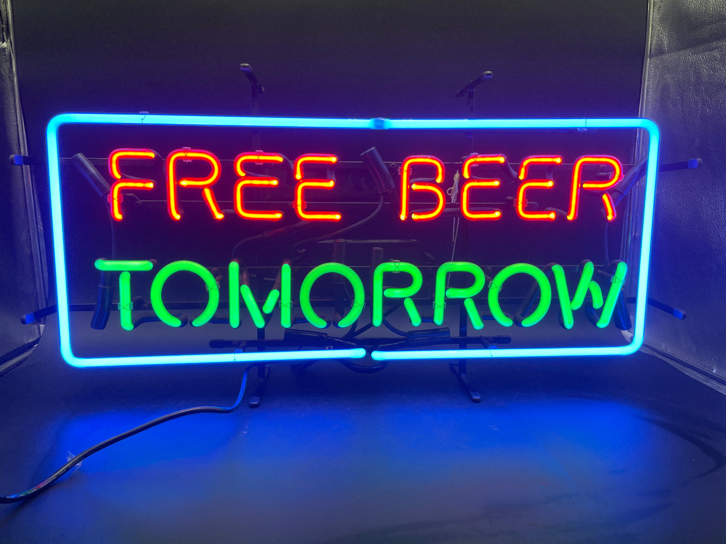 Free Beer Tomorrow Neon Sign