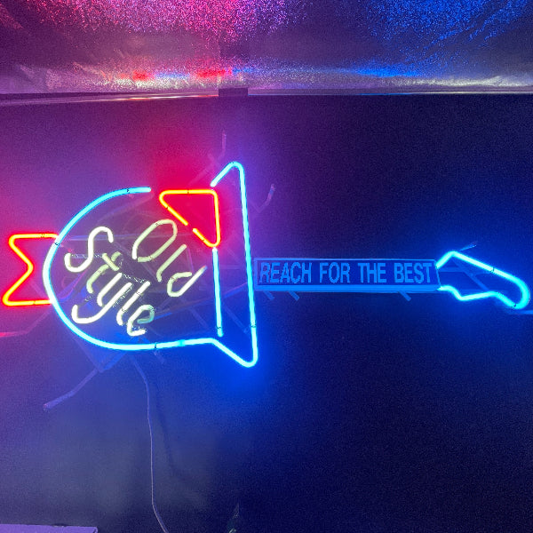 Old Style Guitar Neon Sign