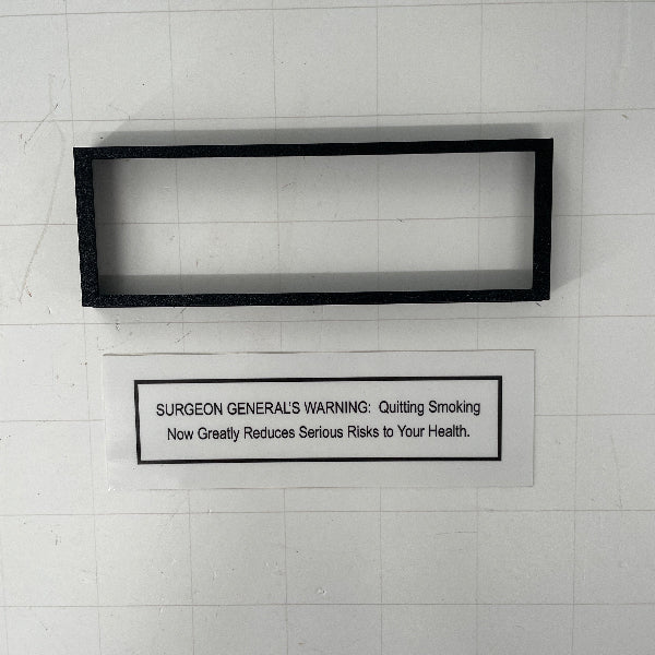 Marlboro Indy Car Surgeon General Warning Label & Retaining Cover Set Neon Sign Plastic Replacement Panel