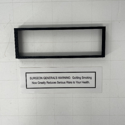 Marlboro Indy Car Surgeon General Warning Label & Retaining Cover Set Neon Sign Plastic Replacement Panel