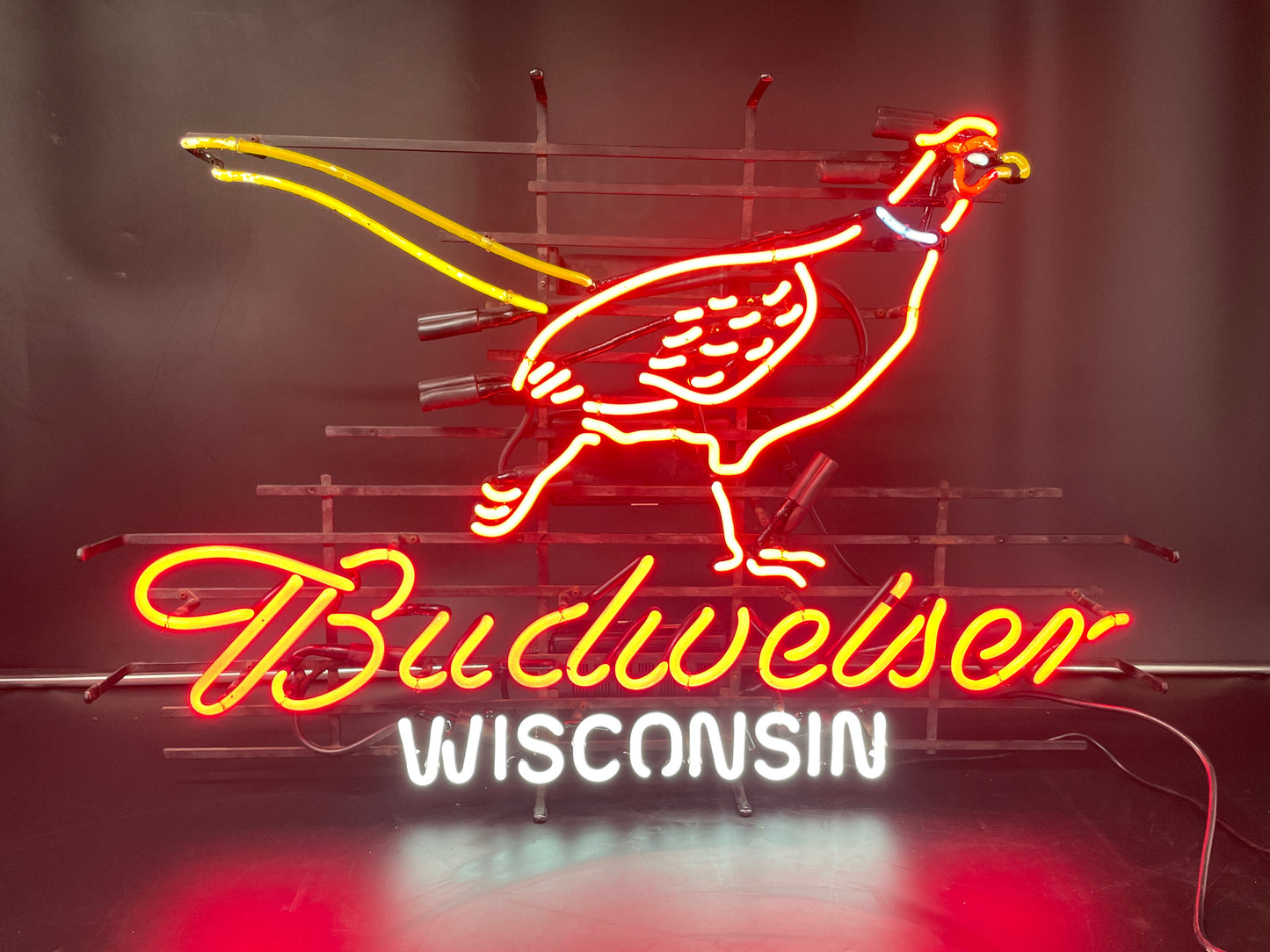 Budweiser Pheasant Wisconsin Neon Sign