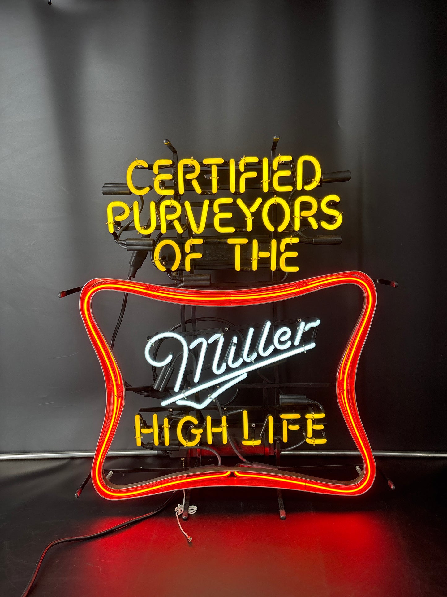 Miller High Life Certified Purveyors of the Good Life Neon Sign