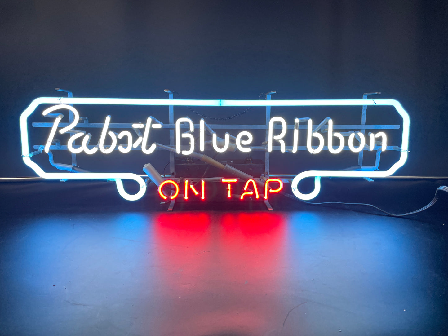 Pabst Blue Ribbon On Tap Neon Sign