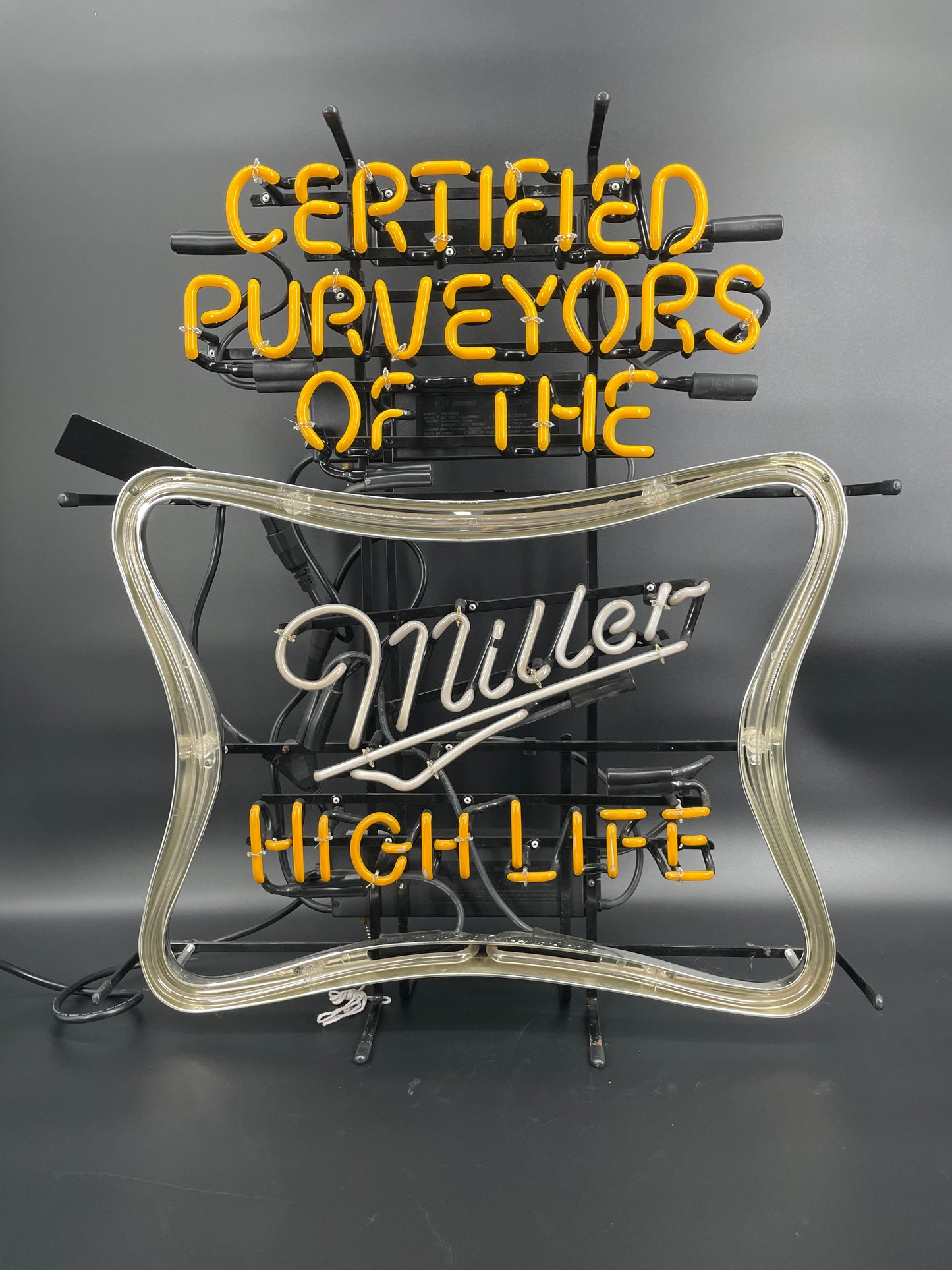 Miller High Life Certified Purveyors of The Neon Sign
