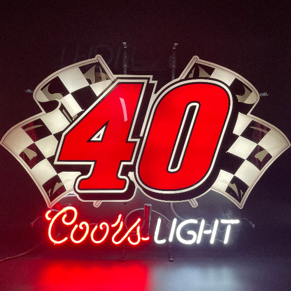 Coors Light #40 NASCAR Sterling Marlin Neon Sign