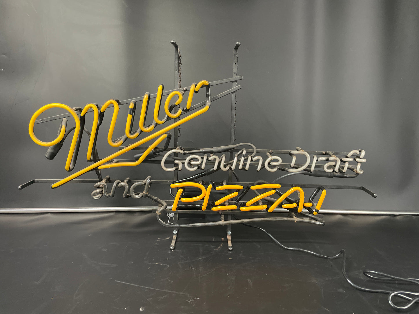 Miller Genuine Draft Pizza Neon Sign