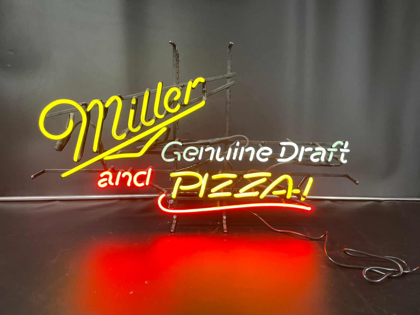 Miller Genuine Draft Pizza Neon Sign