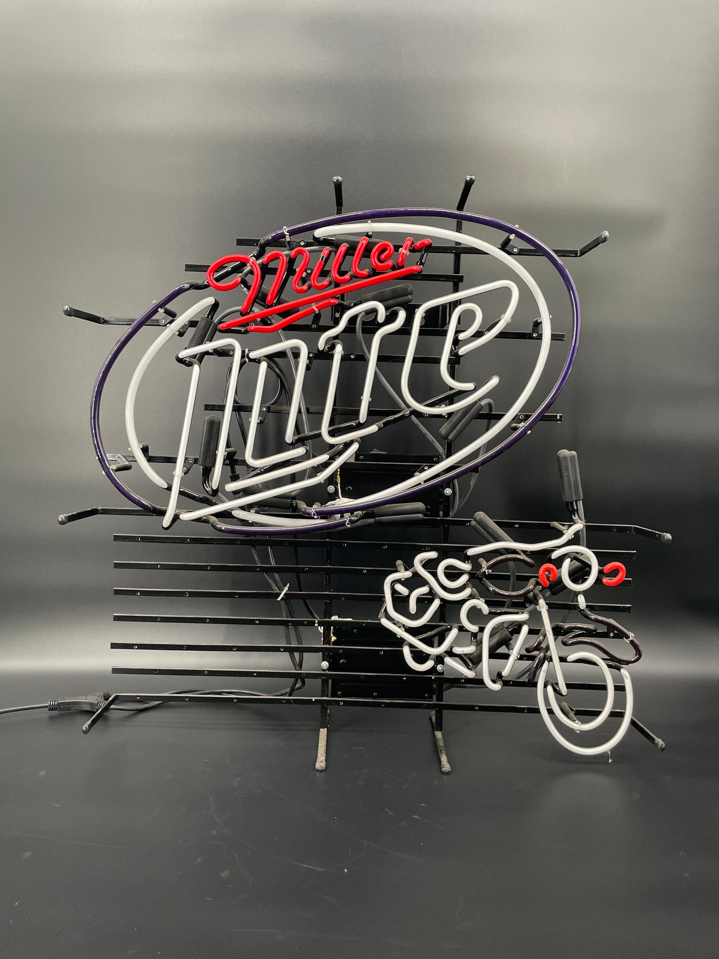 Miller Lite Motorcycle Neon Sign