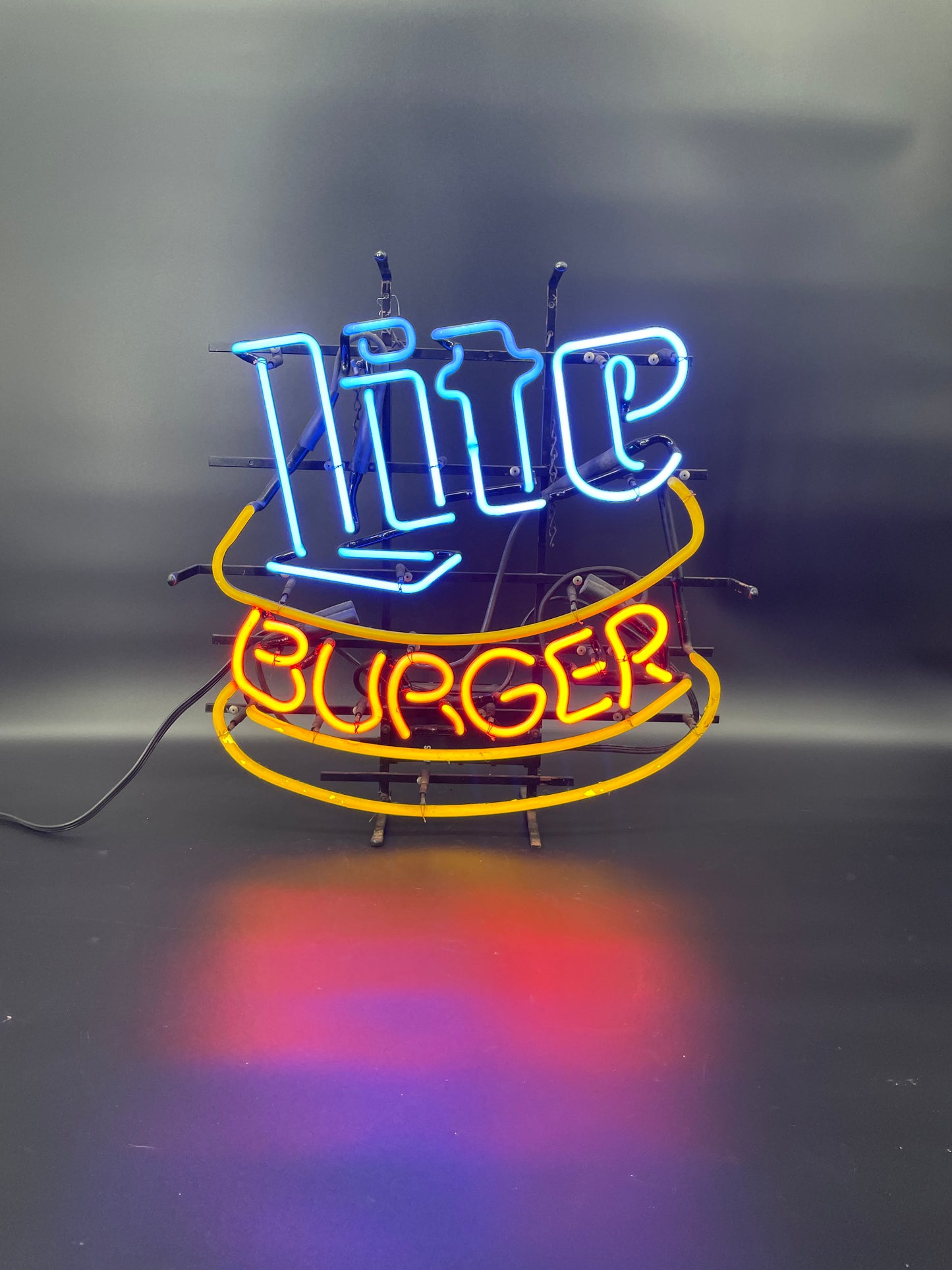 Miller Lite Burger Neon Sign