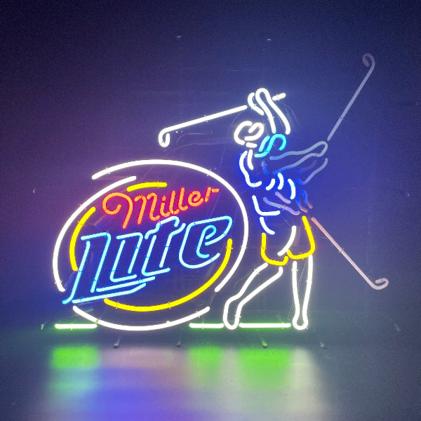 Miller Lite Golfer Neon Sign