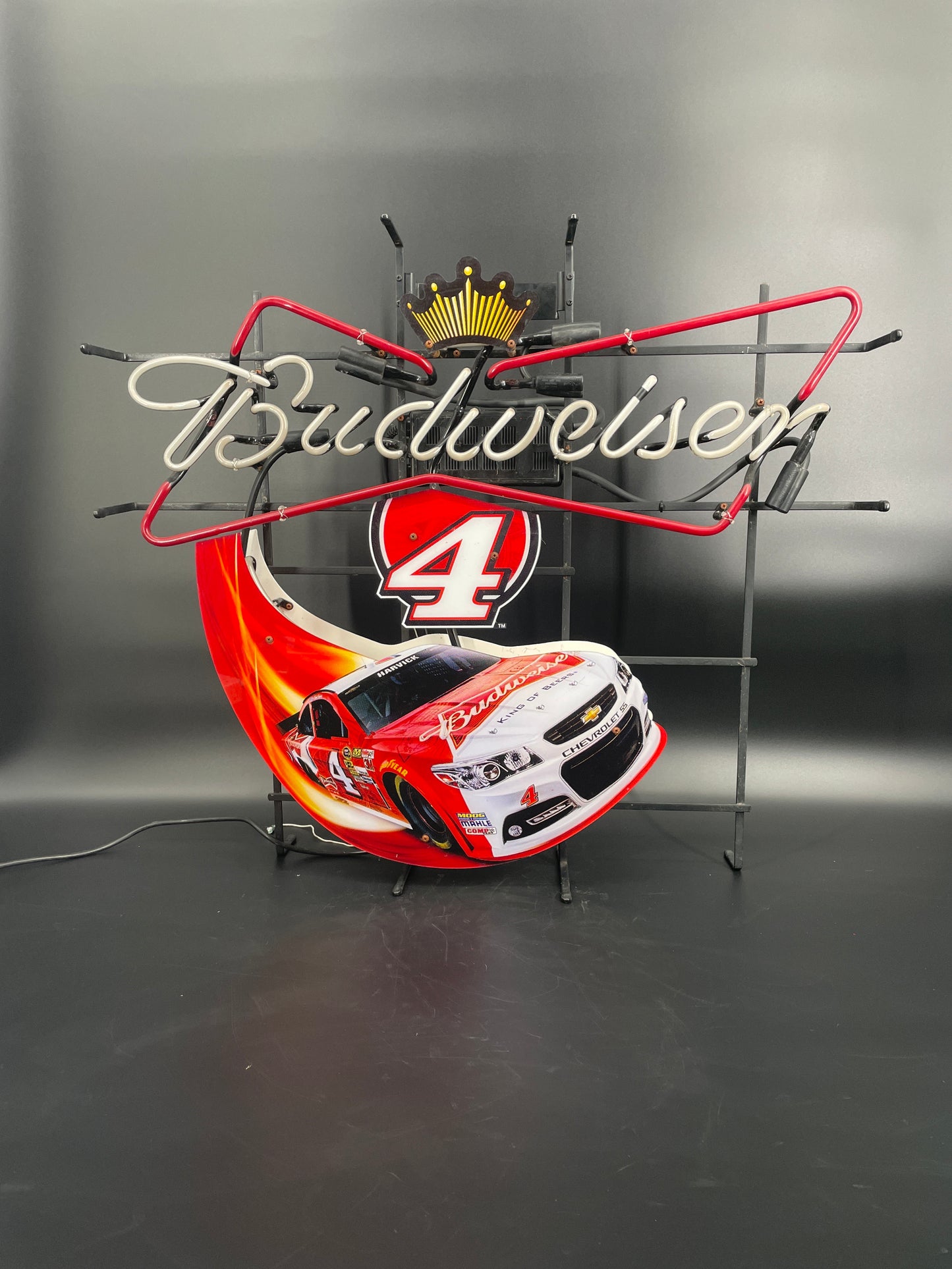 Budweiser Racing #4 Neon Sign