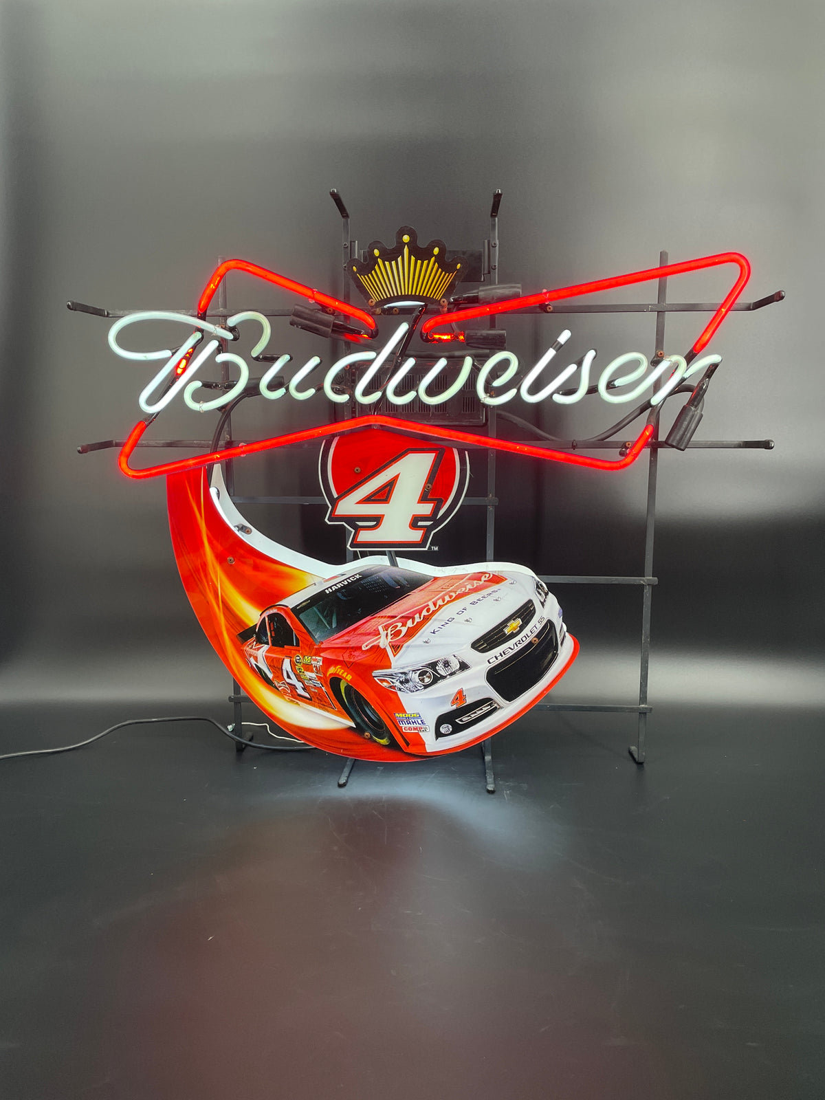 Budweiser Racing #4 Neon Sign