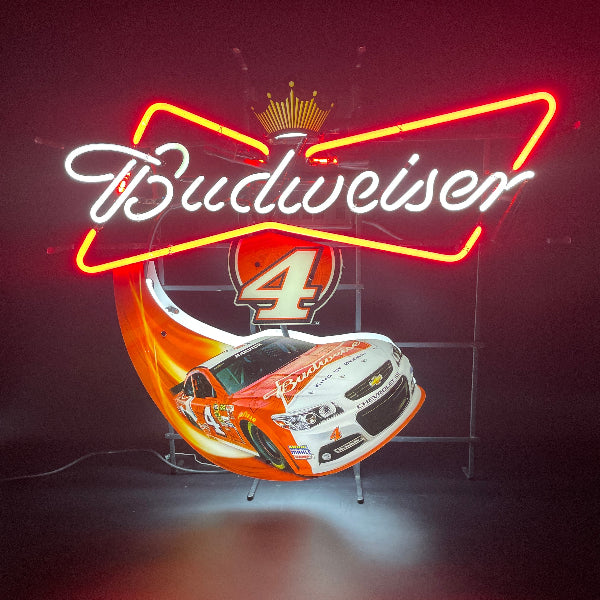 Budweiser Racing #4 Neon Sign
