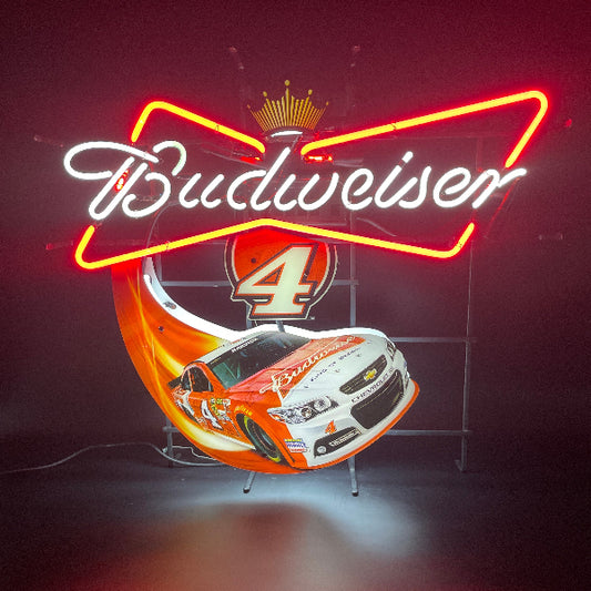 Budweiser Racing #4 Neon Sign