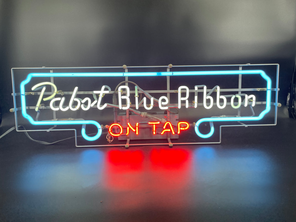 Pabst Blue Ribbon On Tap Neon Sign
